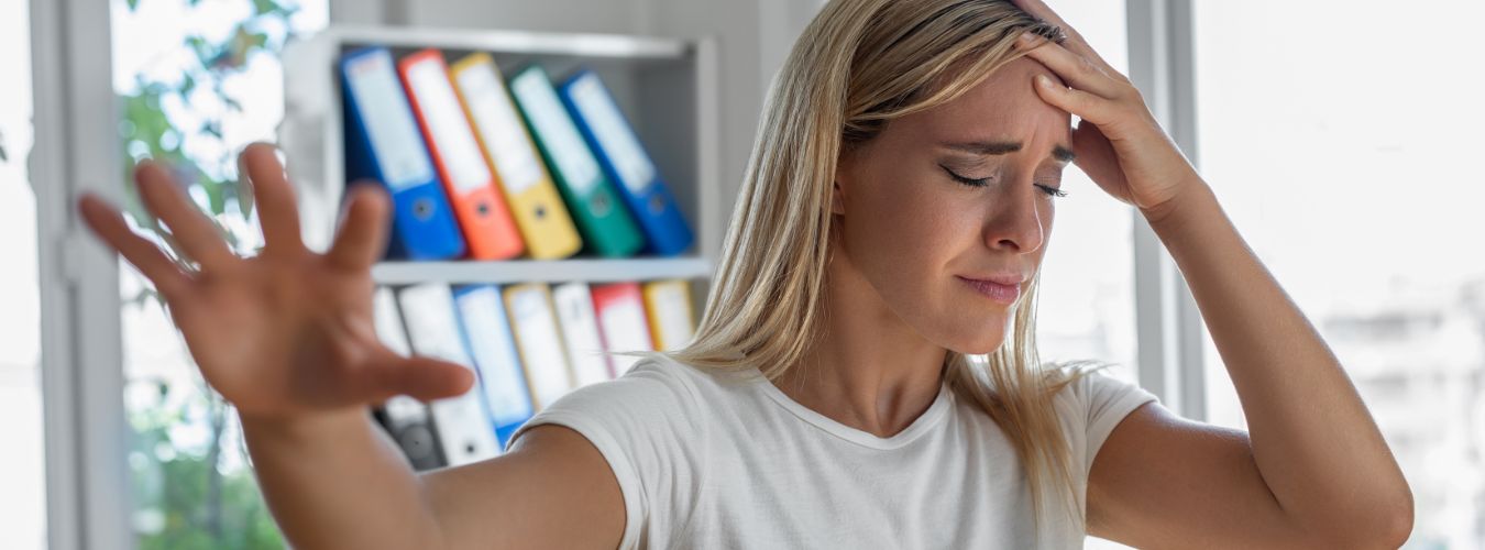 Vestibular therapy helping woman regain balance and relieve dizziness